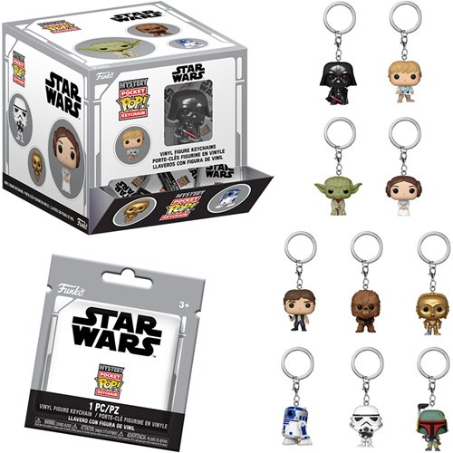 Star Wars 50th Anniversary Blind Funko Pocket Pop Key Chain Master Carton of 72