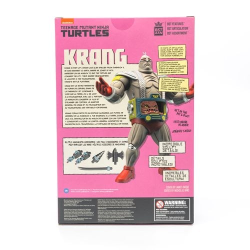 Teenage Mutant Ninja Turtles BST AXN Best of Krang Comic Book & 8-Inch XL Action Figure Set