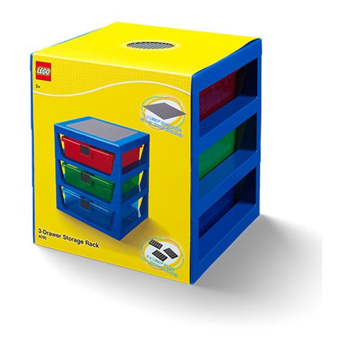 LEGO Blue 3-Drawer Storage Rack