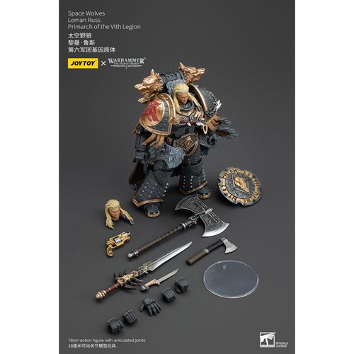 Joy Toy Warhammer The Horus Heresy Space Wolves Leman Russ Primarch of the VIth Legion 1:18 Scale Ac