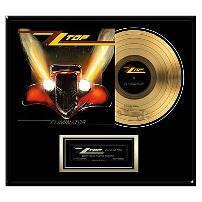 ZZ Top Eliminator Framed Gold Record