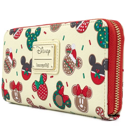 Mickey and Minnie Christmas Cookies Zip-Around Wallet