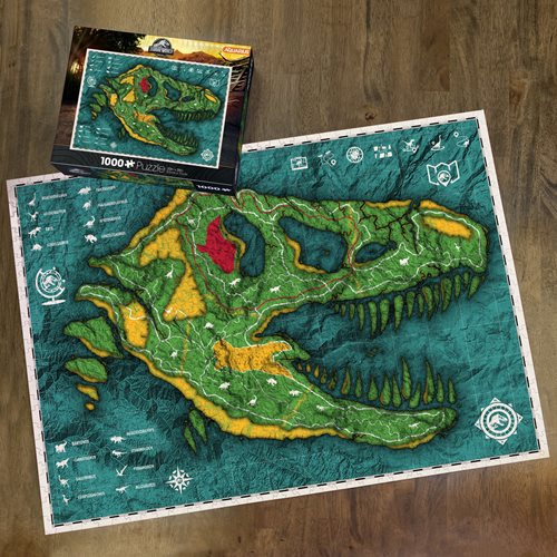 Jurassic World Map 1,000-Piece Puzzle