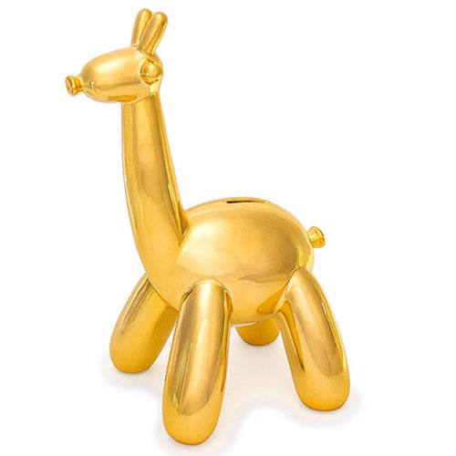 Balloon Animal Giraffe Gold Money Bank - Entertainment Earth