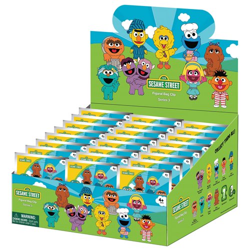 Sesame Street Series 3 3D Foam Bag Clip Random 6-Pack