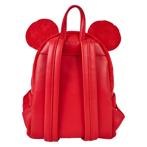 Red Disney Esrs Backpack​ New Red Minnie Mouse Loungefly and Ear Headband at  main image 4