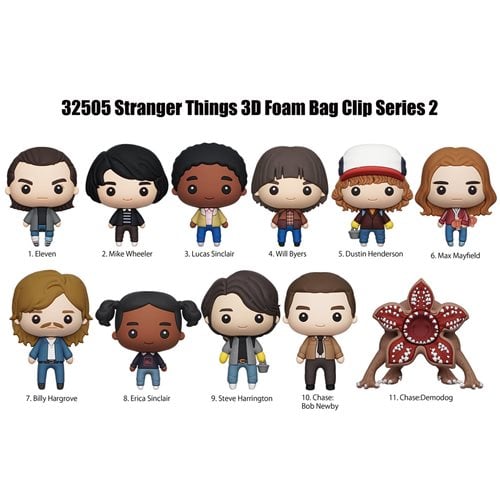 Stranger Things Series 2 3D Foam Bag Clip Random 6-Pack