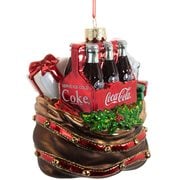 Coca-Cola Santa Bag 4 1/2-Inch Glass Ornament