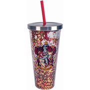 Harry Potter Gryffindor Glitter 20 oz. Acrylic Cup with Straw