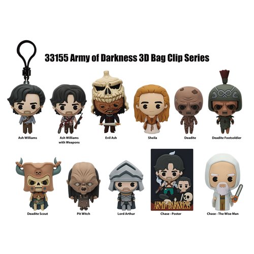 Army of Darkness 3D Foam Bag Clip Display Case of 24