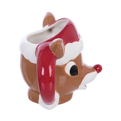 18 oz Ceramic Reindeer Cup, Red