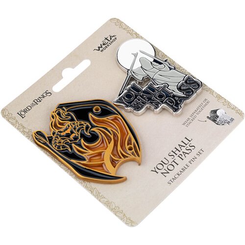 The Lord of the Rings Trilogy You Shall Not Pass Stackable Enamel Pin Set