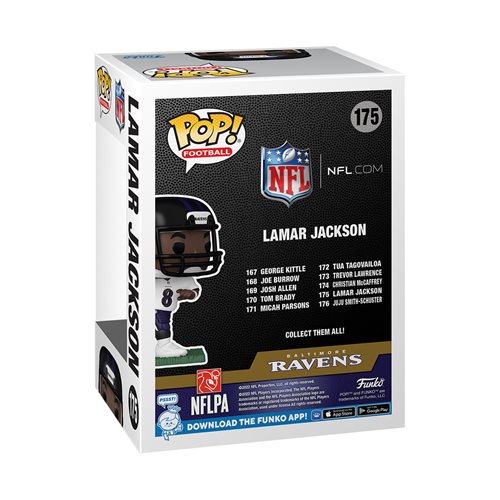 NFL Baltimore Ravens Lamar Jackson (Away) Pop! Vinyl Figure