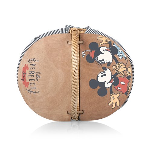 Mickey and Minnie Mouse Navy and White Stripes Country Picnic Basket