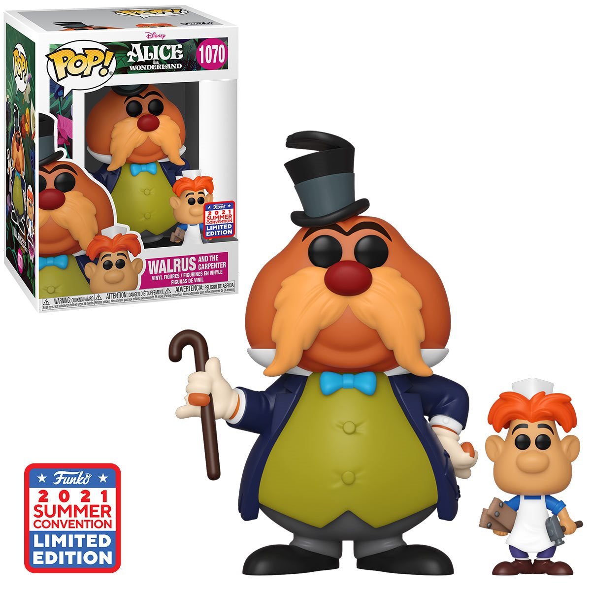 Alice in Wonderland Walrus and the Carpenter Pop Vinyl Figure and Buddy -  2021 Convention Exclusive