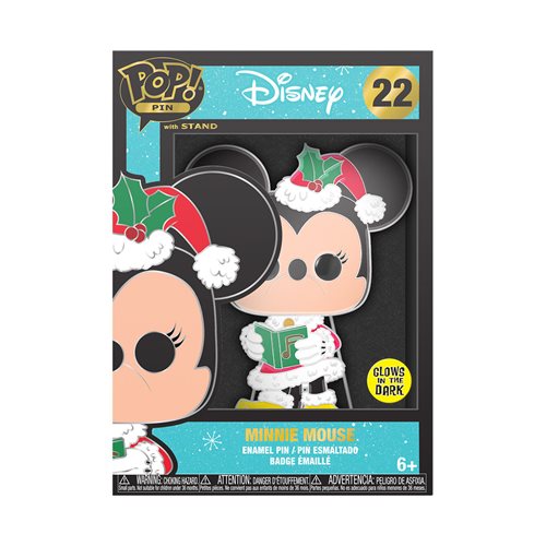 Disney Holiday Minnie Mouse Glow-in-the-Dark Large Enamel Funko Pop! Pin #22