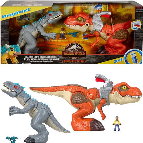 Jurassic World Imaginext Mega Mouth T.Rex vs. Thrashing Indominus Rex