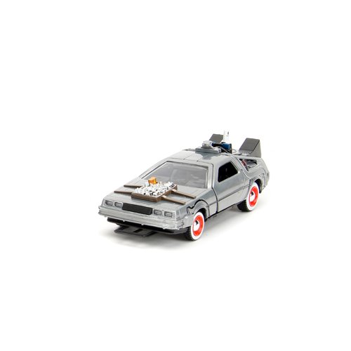 Hollywood Rides Back to the Future Time Machine 1:32 Die-Cast Metal Vehicle 3-Pack