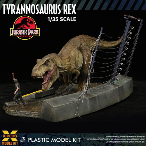 Jurassic Park Tyrannosaurus Rex 1:35 Scale Plastic Model Kit - Reissue