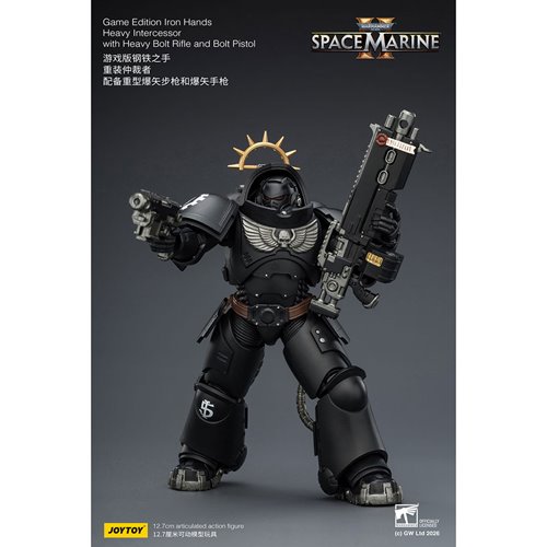 Joy Toy Warhammer 40K Space Marines Game Edition Iron Hands Intercessor Bolt Rifle & Pistol 1:18 Sca