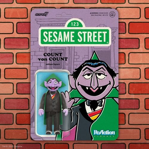 Sesame Street Count von Count 3 3/4-Inch ReAction Figure