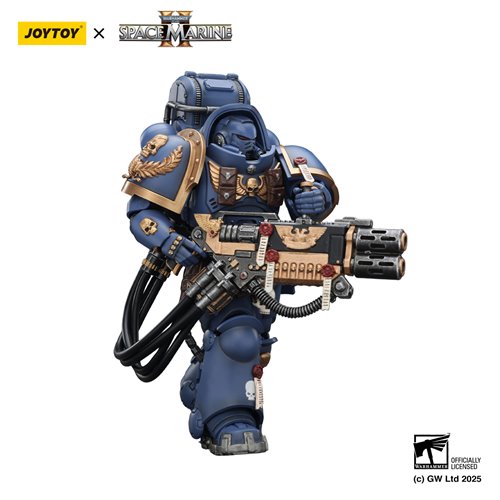 Joy Toy Warhammer Space Marine Ultramarine Heavy Artificer Armour with Relic Multi-Melta 1:18 Scale