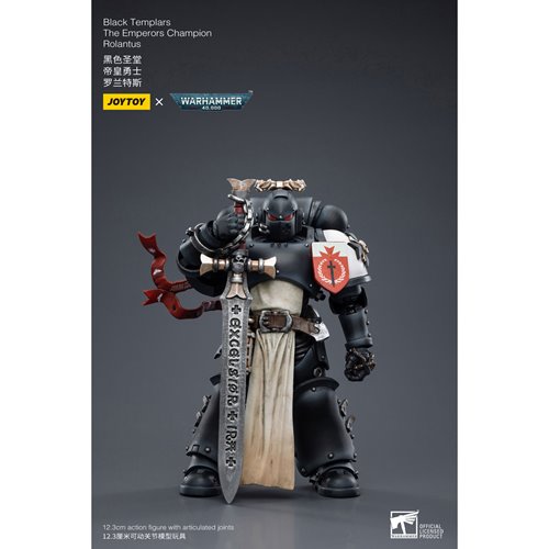Joy Toy Warhammer 40,000 Black Templars The Emperors Champion Rolantus 1:18 Scale Action Figure