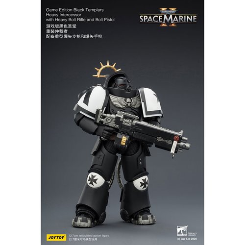 Joy Toy Warhammer 40K Space Marines Game Edition Black Templars Intercessor Bolt Rifle & Pistol 1:18