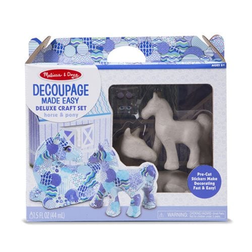Melissa & Doug Decoupage Made Easy Deluxe Craft Set Horse and Pony