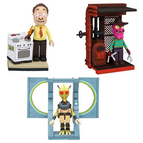 barmhjertighed Lao national flag Rick and Morty Micro Construction Set 3-Pack