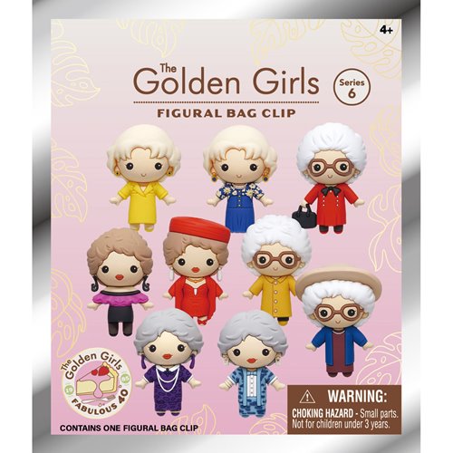 Golden Girls Series 6 3D Foam Bag Clip Random 6-Pack