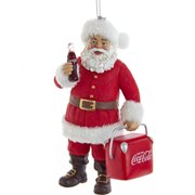 Coca-Cola Santa with Cooler 4 1/2-Inch PVC Ornament