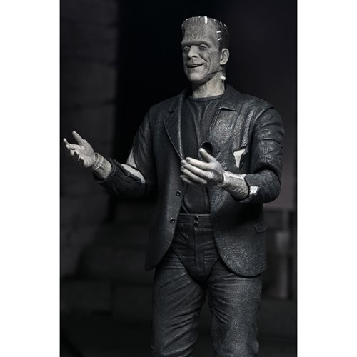 Universal Monsters Bride of Frankenstein 90th Ann. The Monster & His Mate (B&W Version) 7-In Scale A
