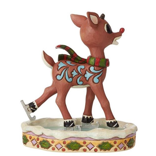 Rudolph the Red-Nosed Reindeer Rudolph Ice Skating By Jim Shore Statue