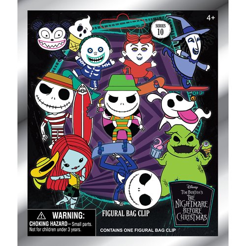 The Nightmare Before Christmas Series 10 3D Foam Bag Clip Display Case of 24