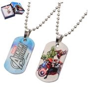 Avengers Stainless Steel Dog Tag Pendant Necklace