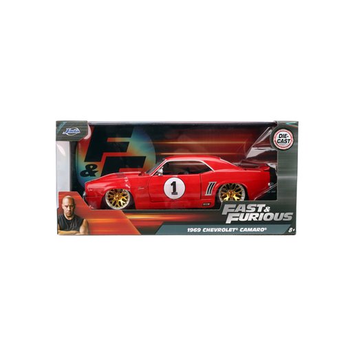 Fast and Furious 1969 Chevrolet Camaro Red 1:24 Scale Die-Cast Metal Vehicle