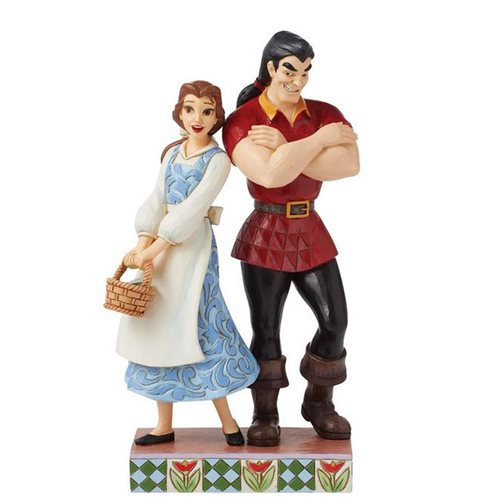 Disney Traditions Beauty and the Beast Belle vs Gaston Good vs Evil by Jim Shore Statue