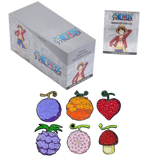 One Piece Devil Fruit Blind-Box Enamel Pin Display of 12 - Entertainment Earth Exclusive