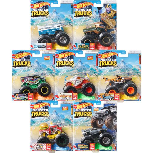 Hot Wheels Monster Trucks 1:64 Scale Vehicle Mix 3 Case of 8
