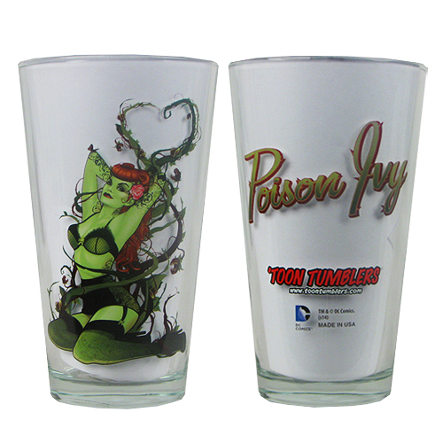 DC Comics Bombshells Poison Ivy Toon Tumbler Pint Glass