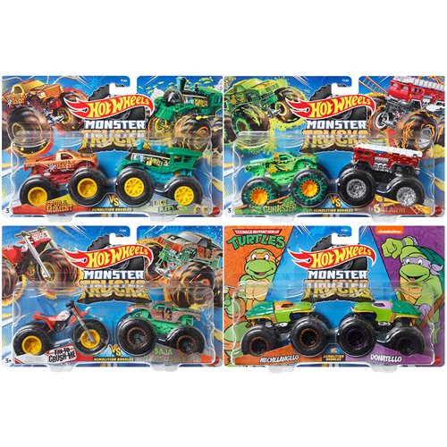 Hot Wheels Monster Trucks Demolition Doubles 1:64 Scale 2023 Mix 3 2-Pack Case of 8