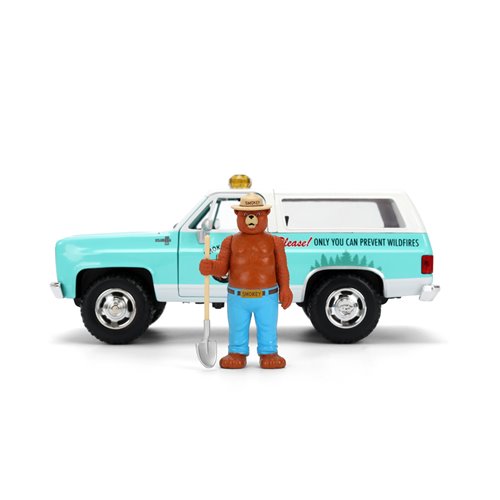 Hollywood Rides Smokey Bear 1980 Chevrolet Blazer 1:24 Scale Die-Cast Metal Vehicle with Smokey Bear