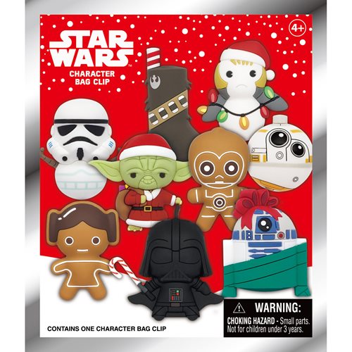 Star Wars Christmas Figural Bag Clip Display Case of 24