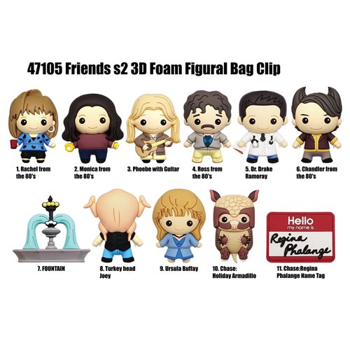 Friends Series 2 Figural Bag Clip Display Case