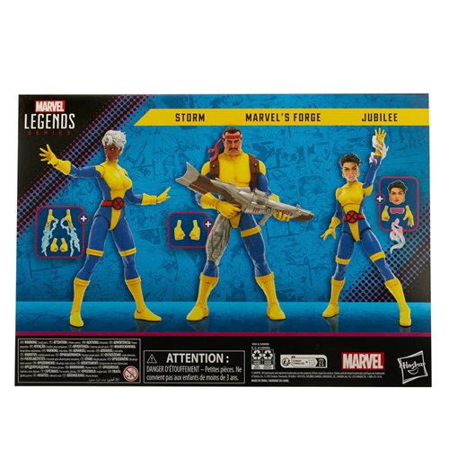 X-Men 60th Anniversary Marvel Legends Forge, Storm, and Jubilee 6-Inch Action Figures Set