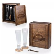 Harry Potter Quidditch Acacia Wood Glass Gift Set of 2