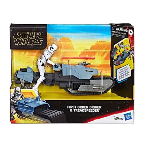 Star Wars: The Rise of Skywalker Galaxy of Adventures First Order Driver and Treadspeeder Vehicle