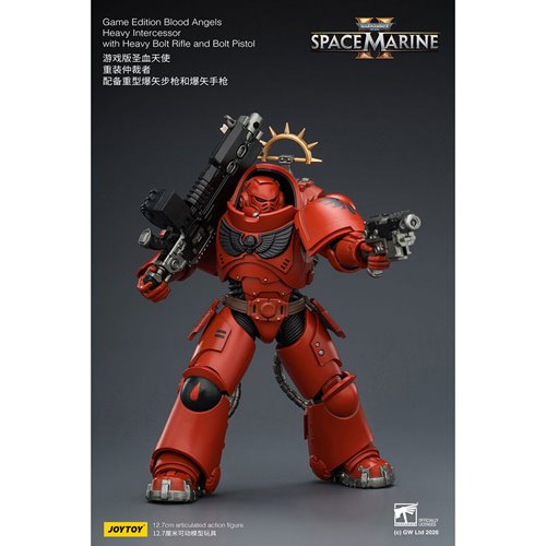 Joy Toy Warhammer 40K Space Marines Game Edition Blood Angels Heavy Intercessor Rifle & Pistol 1:18