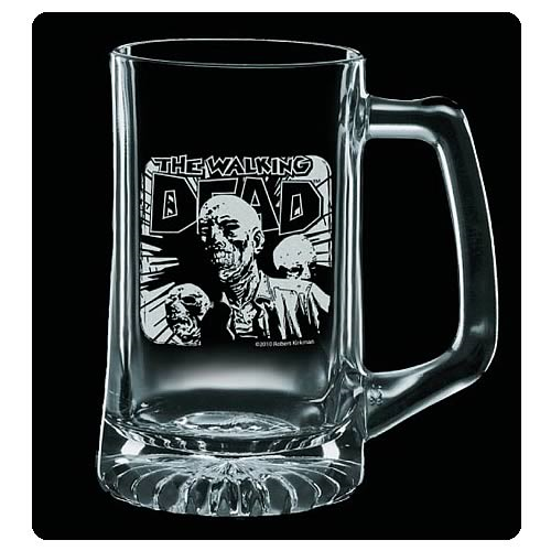 Walking Dead Dead Rules Premium Etched Glass Stein